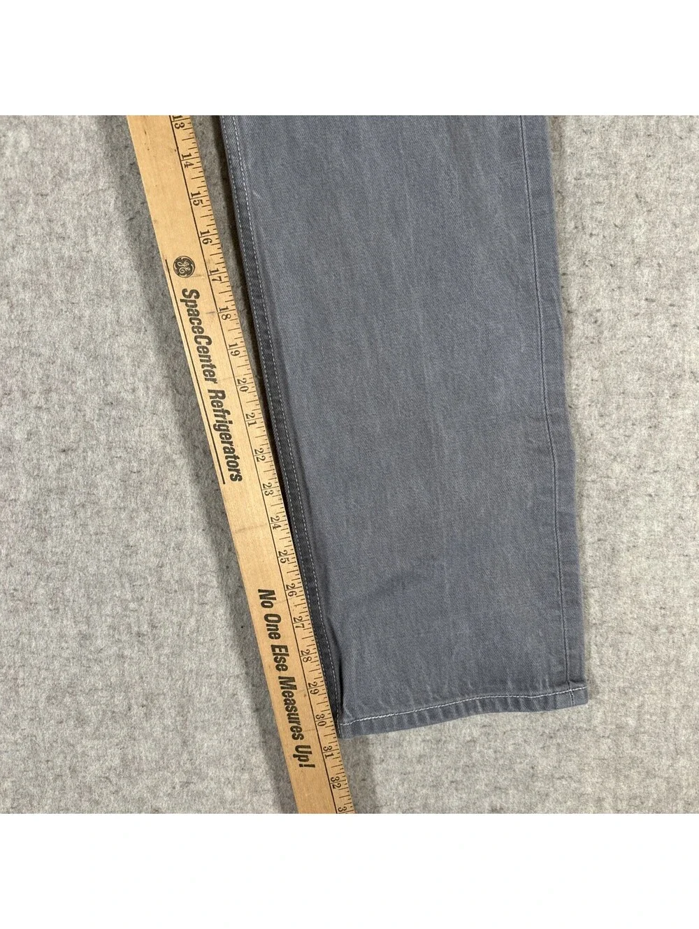 LEVI'S 501 Original Fit Jeans Men's 34 (32x31) Button Fly Gray Cotton Denim